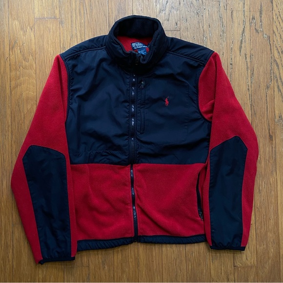 POLO RALPH LAUREN JACKET SIZE LARGE GREAT CONDITION REDANDBLACK POLARTEC CLASSIC - Picture 7 of 9